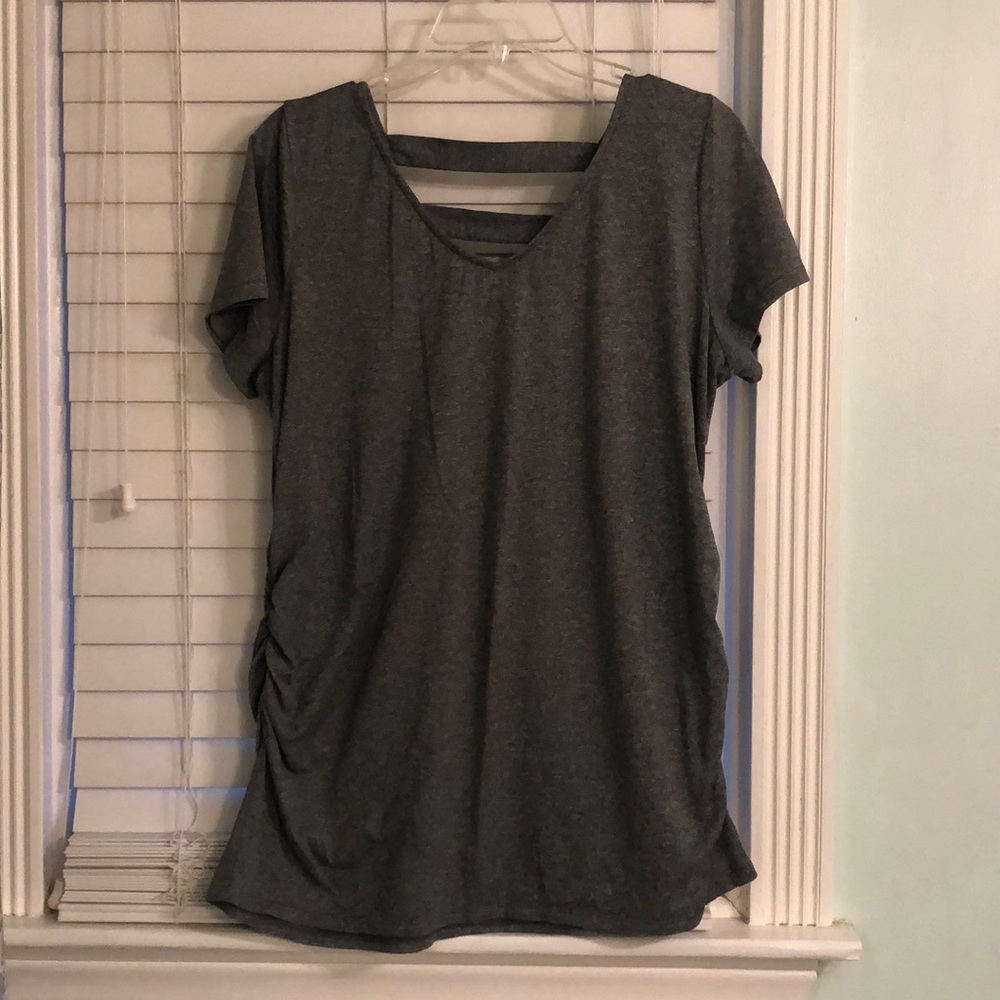 Gray soft maternity shirt